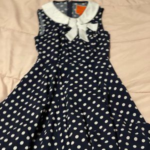 Navy Dot Dress